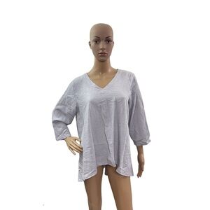 CMC Women’s Size XL 3/4 Sleeve V Neck Light Lavender Blouse